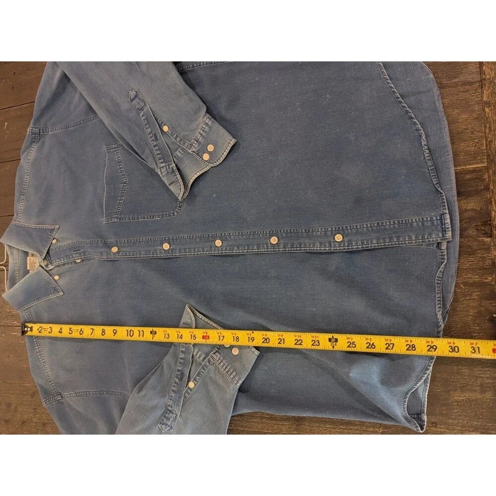 Banana Republic Vintage 80s 90s Denim Shirt Sz Large Tranisitional Era Y2k
